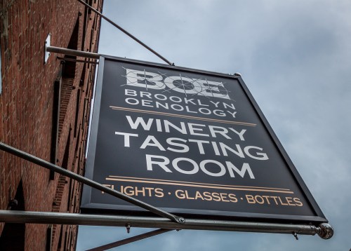 Wine tasting in a warehouse - Only in Brooklyn, USA